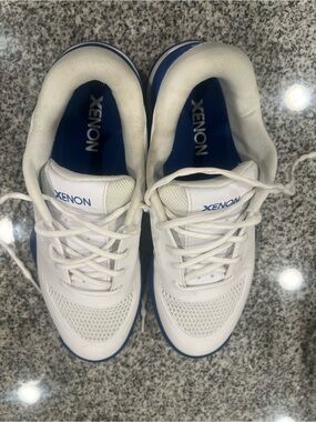 Men’s White and Blue Casual Sneakers